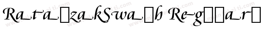 RataczakSwash Regular字体转换